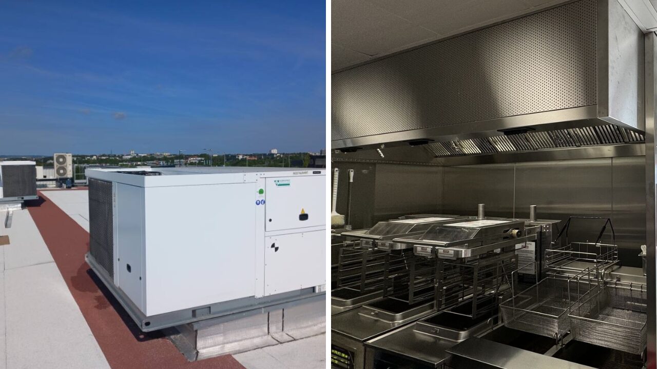 Installation chauffage ventilation climatisation restaurant Reims